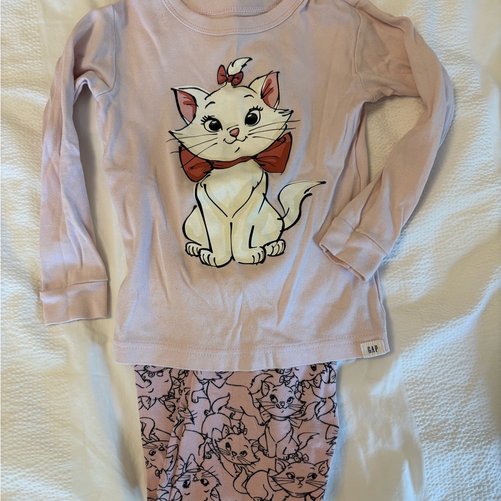 GAP Kids Light Pink Marie Cat Pajama Set